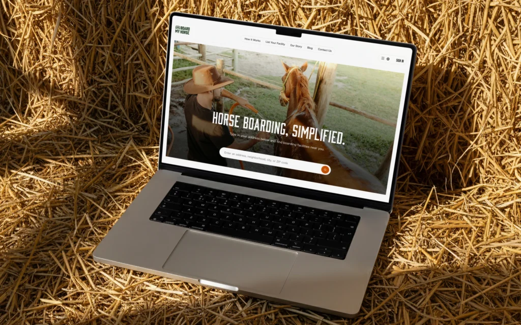 Айдентика та дизайн веб-сайту для Board My Horse